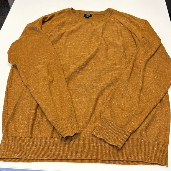 J. Crew Other - J. Crew Crewneck Sweater 100% Cotton Heathered Light Brown Size Large